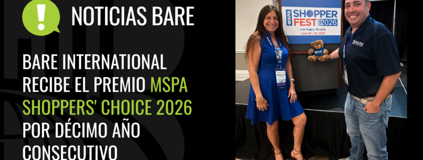 BARE International recibe el premio MSPA Shoppers' Choice 2026 durante ShopperFest en Las Vegas.